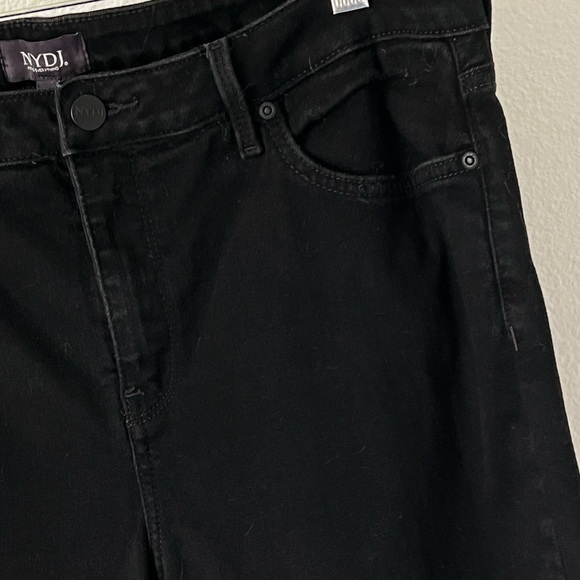 NYDJ Barbara Bootcut Black Denim Stretch Lift X Tuck Technology Jeans 14 Short - Picture 7 of 15